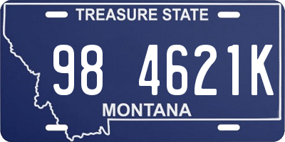 MT license plate 984621K