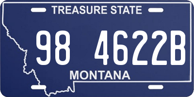 MT license plate 984622B