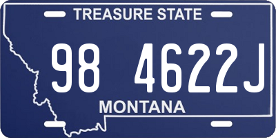 MT license plate 984622J