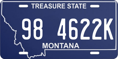 MT license plate 984622K