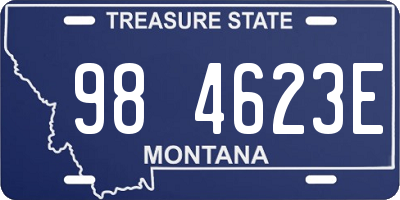 MT license plate 984623E