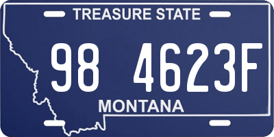 MT license plate 984623F