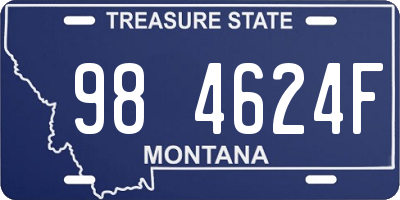 MT license plate 984624F