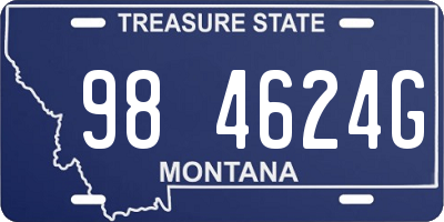 MT license plate 984624G