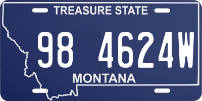 MT license plate 984624W