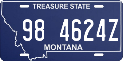 MT license plate 984624Z