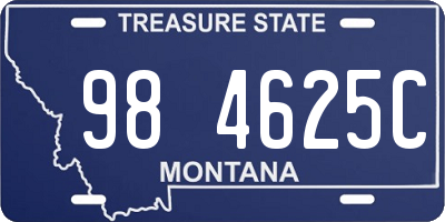 MT license plate 984625C