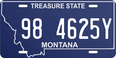 MT license plate 984625Y