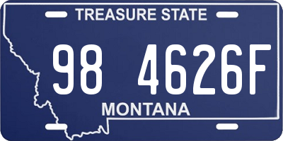 MT license plate 984626F