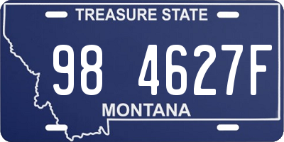MT license plate 984627F