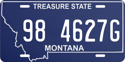 MT license plate 984627G