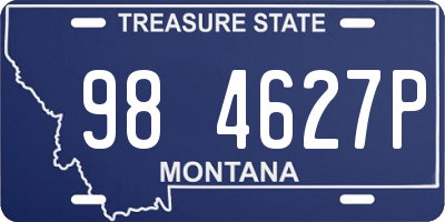 MT license plate 984627P