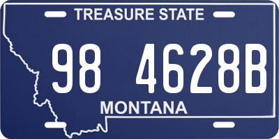MT license plate 984628B