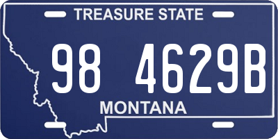 MT license plate 984629B