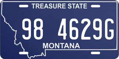 MT license plate 984629G