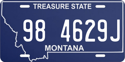 MT license plate 984629J