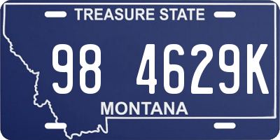 MT license plate 984629K