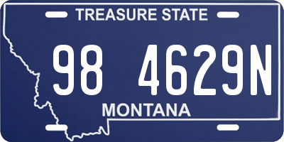 MT license plate 984629N