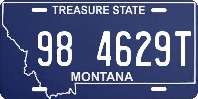 MT license plate 984629T