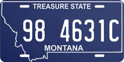 MT license plate 984631C