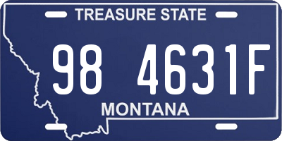MT license plate 984631F