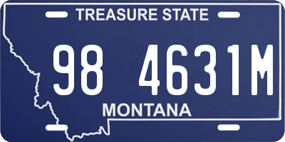 MT license plate 984631M