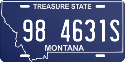 MT license plate 984631S