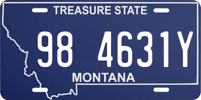 MT license plate 984631Y