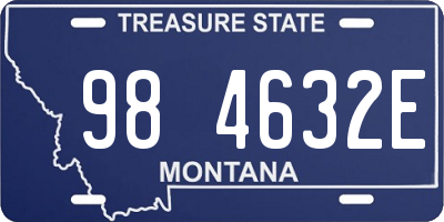 MT license plate 984632E