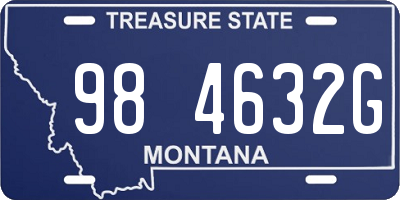 MT license plate 984632G