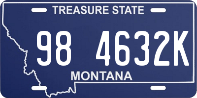 MT license plate 984632K