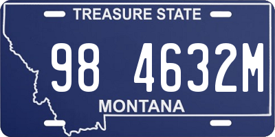 MT license plate 984632M