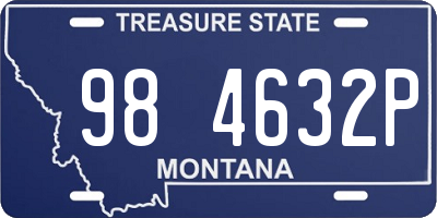MT license plate 984632P