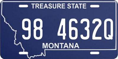 MT license plate 984632Q