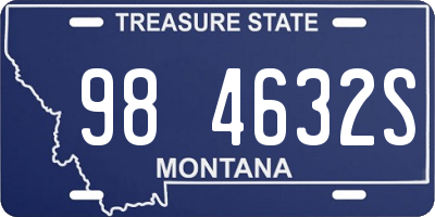 MT license plate 984632S