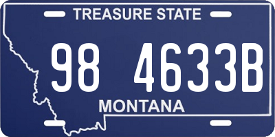 MT license plate 984633B