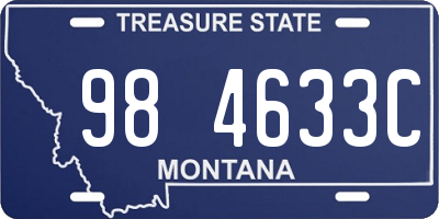 MT license plate 984633C