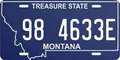 MT license plate 984633E