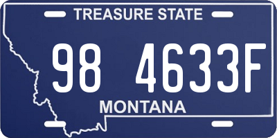 MT license plate 984633F