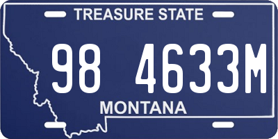 MT license plate 984633M