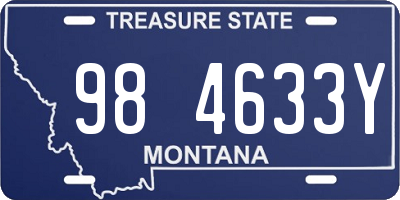 MT license plate 984633Y