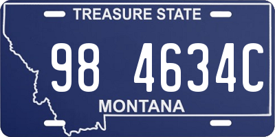 MT license plate 984634C