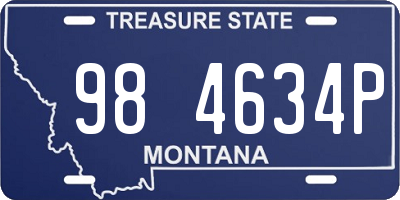 MT license plate 984634P