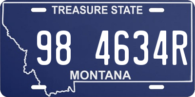 MT license plate 984634R