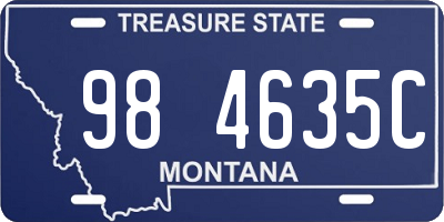 MT license plate 984635C