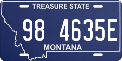 MT license plate 984635E