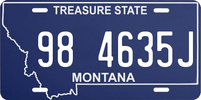 MT license plate 984635J