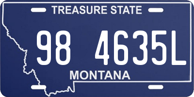 MT license plate 984635L