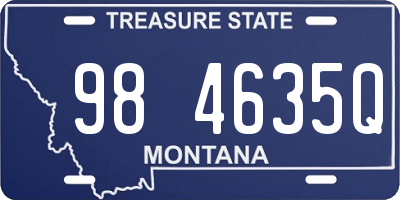 MT license plate 984635Q