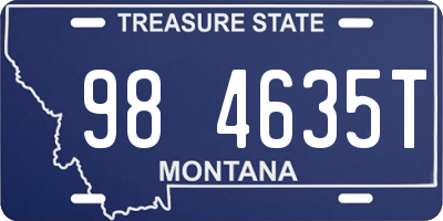 MT license plate 984635T